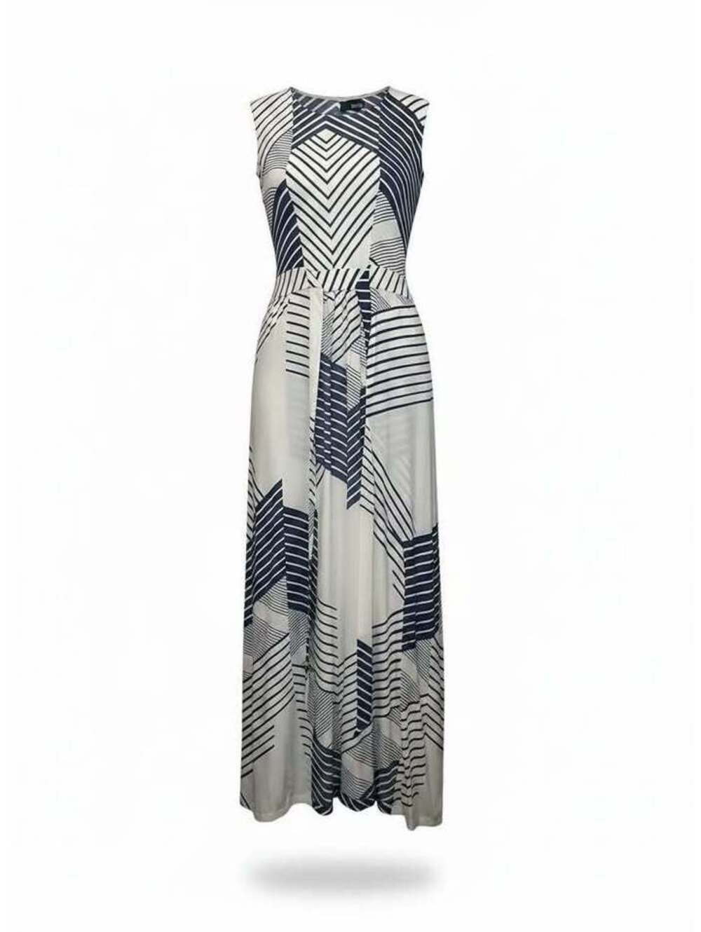 Geometric Print Wrap Robe/Dress